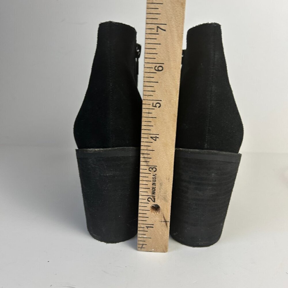 Jeffrey Campbell Boots Womens 9 Black Kamet-2 Leather Suede Ankle Booties Block - Picture 11 of 11